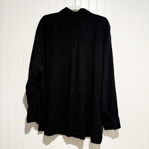 Torrid Black Drop Shoulder Button Front Shirt Plus Size 2X - Picture 7 of 7
